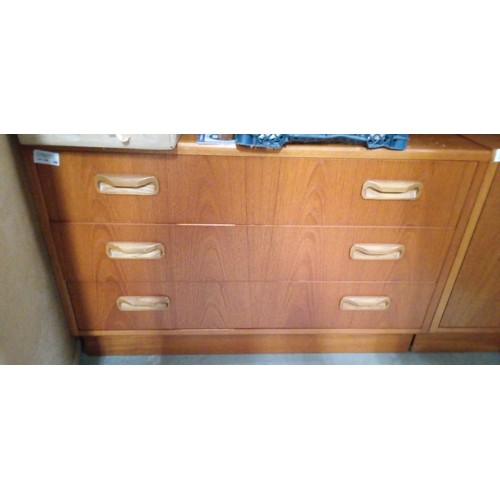 709 - A G Plan Mid Century 3 Drawer Teak Chest. 54cm H x 81cm W x 47cm D.