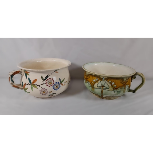 273 - A Pair of Antique Chamber Pots including a Minton No3. No chips or damage.