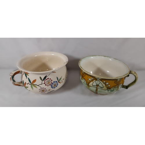 273 - A Pair of Antique Chamber Pots including a Minton No3. No chips or damage.