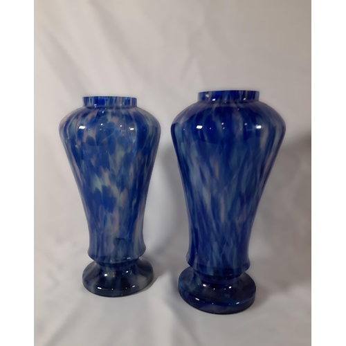 280 - A Collection of Large Vases including a Mary Gregory Pair and Royal Lancastrian.