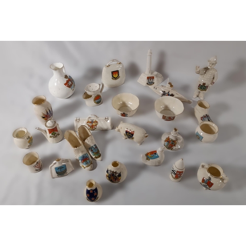 285 - A Large Collection of Crestware. 25 Pieces in Total.