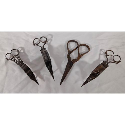 293 - A Collection Of Mens Grooming Equipment including Scissors, a Victorian Shaving Mug and a Moustache ... 