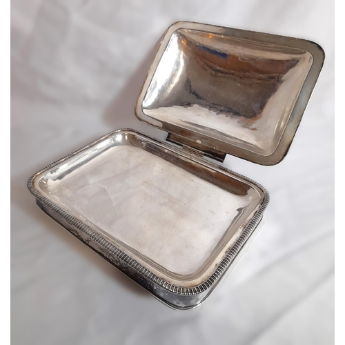 295 - An Antique Silverplateware Swan Design Napkin Holder (15cm H)  and a Serving Platter with Detachable... 