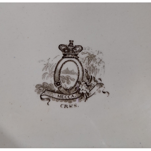 52 - 2 Platters and a Victorian Sardine Dish. One Platter is Ashworth Ironstone depicting a building and ... 