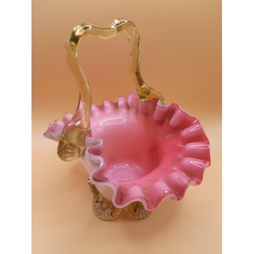 55 - A Lot consisting of Glassware in Shades of Pink in Various Styles and Designs including Carnival Gla... 