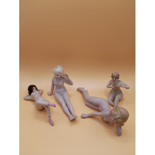 20 - A Collection of 4 Nude Ladies in Porcelain, 2 with 