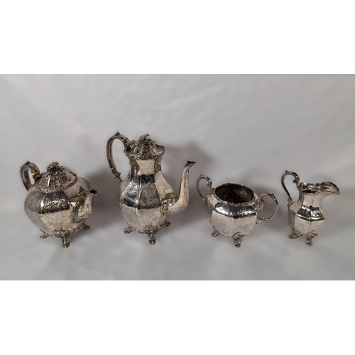 44 - A Decorative Silver Plated Tea/Coffee Set comprising of a Coffee Pot, Teapot, Sugar Bowl and Milk Ju... 