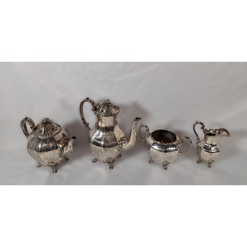 44 - A Decorative Silver Plated Tea/Coffee Set comprising of a Coffee Pot, Teapot, Sugar Bowl and Milk Ju... 