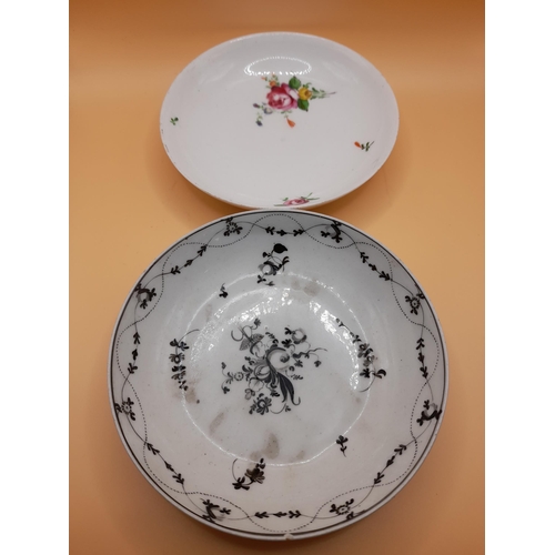 45 - A Selection of 6 Small Plates with Floral Decoration.