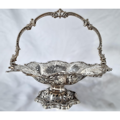 304 - A Collection of Silver Plate Ware including a Bread/Fruit Basket with Handle, 33cm Diameter, an Oval... 