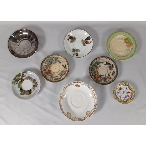 310 - A Mixed selection of saucers including a Chamberlaine Worcester saucer.