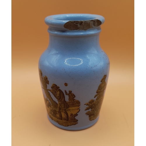 312 - Two Items of Prattware, A Rare Prattware Spirit Flask c1800 moulded with a neoclassical scene of the... 