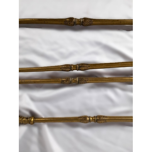 333 - A Set of Three Antique Victorian Brass Fire Irons consisting of a Brass Shovel, Poker and Fire Tongs... 