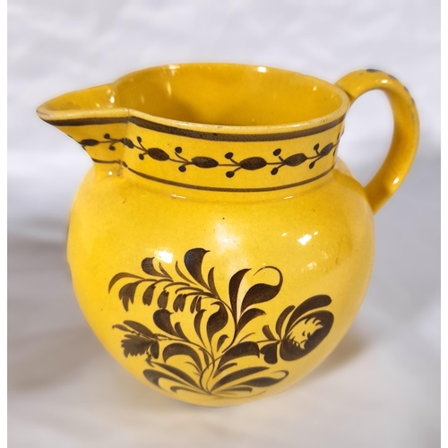 336 - Two Small, Yellow Royal Crown Derby Lidded Pots with a Jug and Vase.