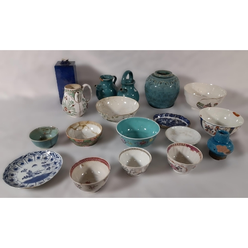 352 - A Selection of Oriental China and Stoneware, including Bowls, Tea Bowls, Jugs and More. Some Breakag... 