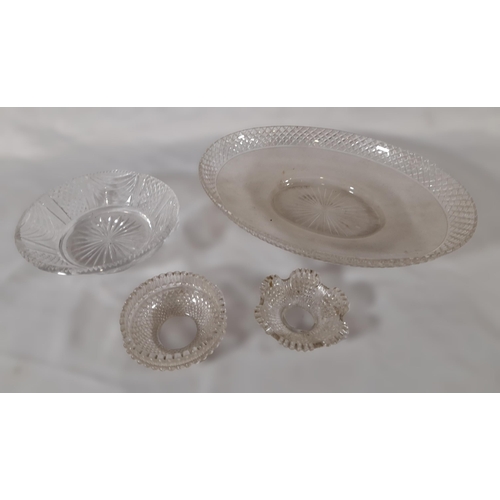 367 - A Collection of Crystal Ware including an Oval Dish, 30cm L x 22.5cm W, A Bowl 15.5cm Diameter and t... 