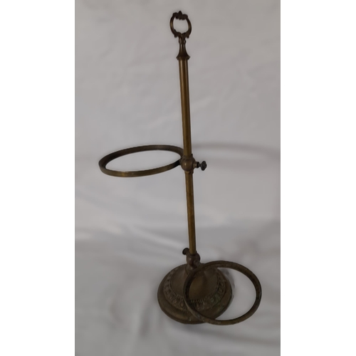 387 - An Antique Brass Adjustable Umbrella Stand.