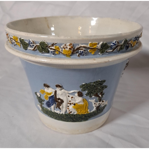 388 - A Selection of Decorative Plant Pots, A Pot saucer and Some Shell Ornaments.