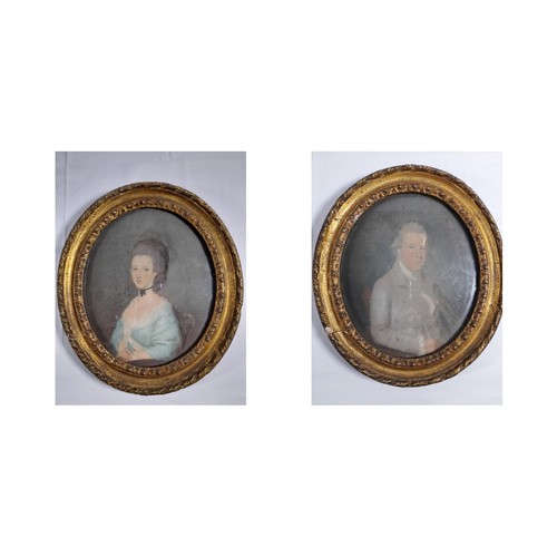 119 - A PAIR OF EARLY 19TH CENTURY PORTRAIT WATER COLOURS, depicting Capt. Josiah Nisbet, stepson of Admir... 