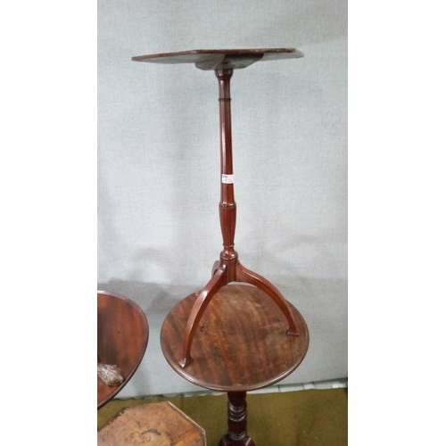 729 - A Selection of occasional tables on Tripod legs with carved detailing