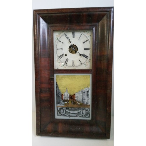 745 - American Saloon/Kipper Box Wall Clock Featuring State Street Boston.