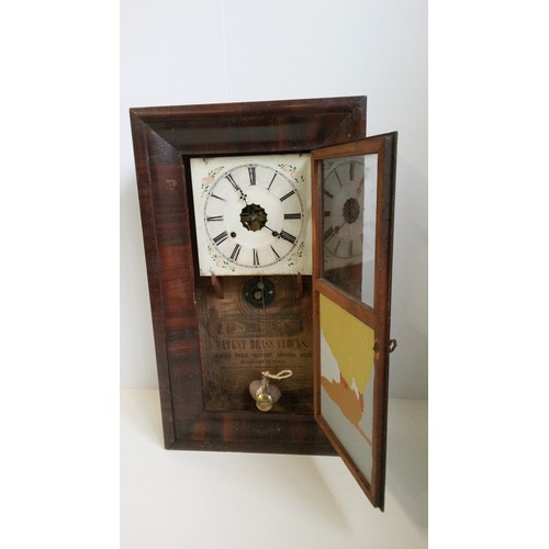 745 - American Saloon/Kipper Box Wall Clock Featuring State Street Boston.