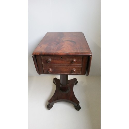 754 - A Regency Work Table with Drawer.