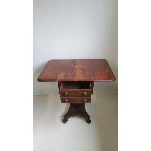 754 - A Regency Work Table with Drawer.