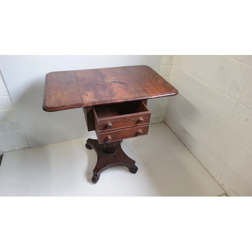 754 - A Regency Work Table with Drawer.