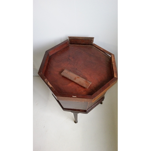 765 - An Antique Wine Cooler On A Stand, Lid In Need Of Repair