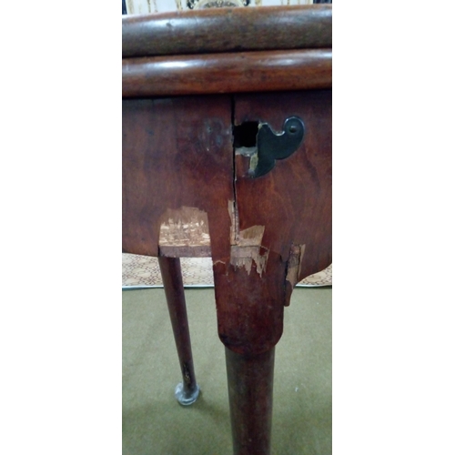 401 - Georgian Tea Table with Mahogany inlay.
Some damage as pictured.
74cm high 78cm wide 40cm deep when ... 