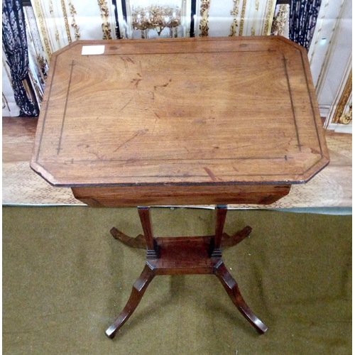 413 - Small Edwardian Mahogany workbox with hinged lid
(one hinge needs attention)
72cm high, 43cm wide,
3... 