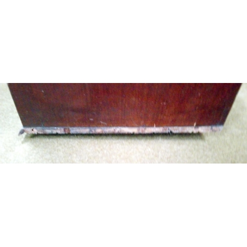 417 - 10 Drawer Collectors Chest with Brass handles.fFeet and trim missing on one side and other damage as... 