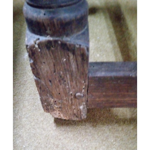 423 - A Pair of Joint Stools with turned legs. Damage as Pictured.