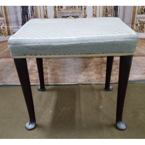 425 - Antique Stool with upholstered seat.
53cm high,63cm wide,53cm deep.