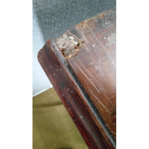 427 - 4 Drawer Georgian Chest on Bracket feet, Original Brass handles . has one foot missing, other damage... 