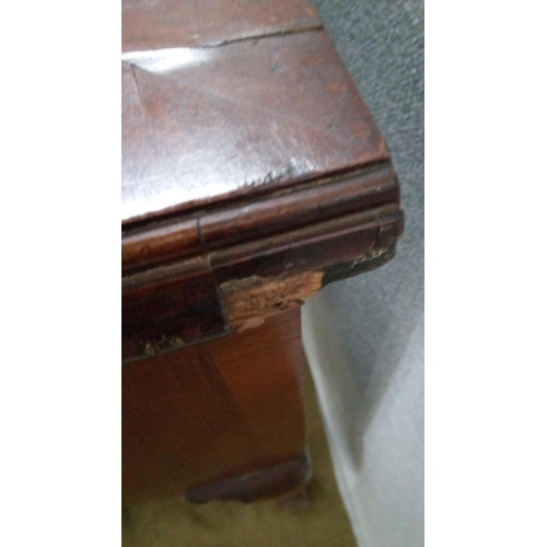 432 - A 19th Century Queen Anne Style Lowboy on cabriole legs with Pad feet.
Damage as pictured.
74cm high... 