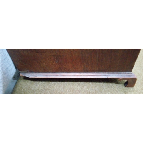 435 - A Georgian Toilet Mirror with drawer, carved detail on top,  One back foot missing as pictured.
60cm... 