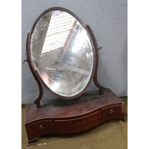 444 - 3 x Antique dressing Table mirrors with drawers.