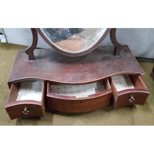 444 - 3 x Antique dressing Table mirrors with drawers.