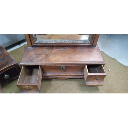 444 - 3 x Antique dressing Table mirrors with drawers.