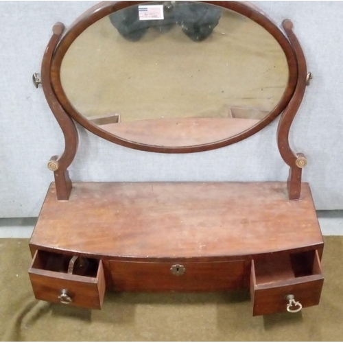 445 - 3 x Antique dressing Table mirrors with drawers