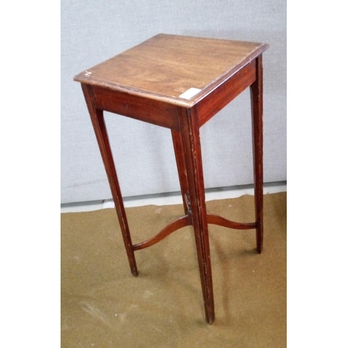 448 - A Edwardian Side Table with domed cross stretcher.