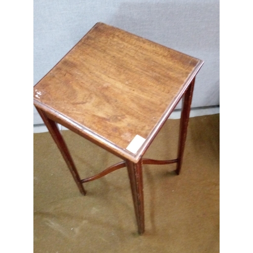 448 - A Edwardian Side Table with domed cross stretcher.