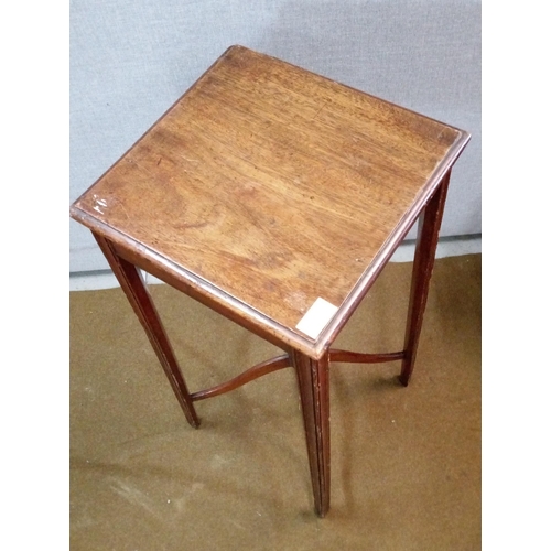 448 - A Edwardian Side Table with domed cross stretcher.