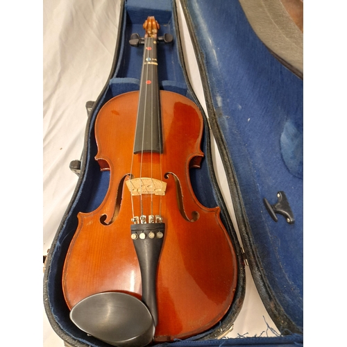 A Collection Of Five Violins In Varying States Of Disrepair. Three With 