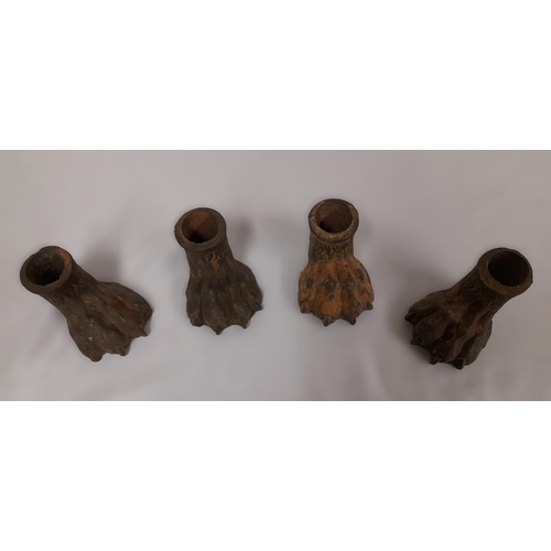 545 - Three Sets of Four Antique Table Feet, One with Castors.
Two Sets are Claw Style whilst the other Se... 