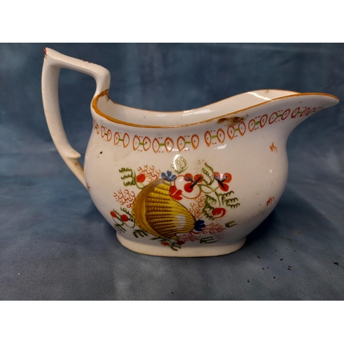 555 - A Part Tea Service of Yellow Shell Pattern c1790 comprisign of 6 Saucers, 7 Cups, a Milk Jug and a B... 