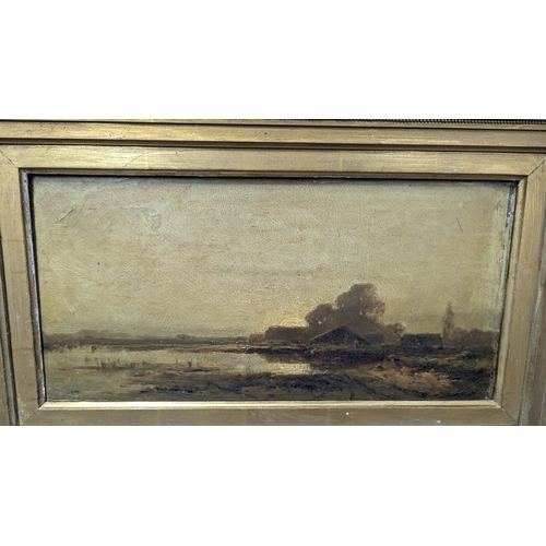 811 - Anton Windmaier - Oil on Canvas in a heavy Gilt Plaster Frame ( extensive damage to frame ) 70 x 50c... 