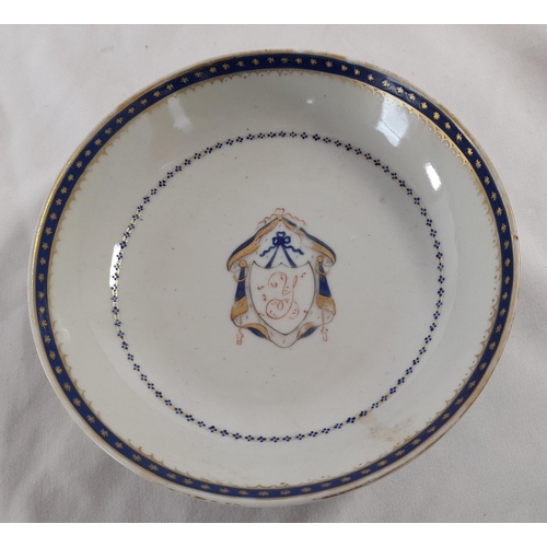 247A - A Group of Antique Armorial China and Glass including Pearlware, Spode and Royal Doulton.